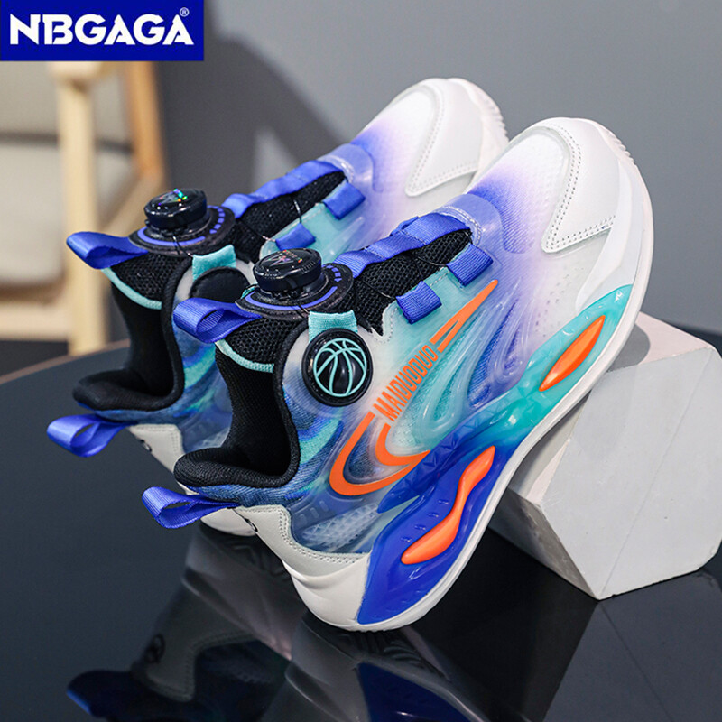 Pantofi sport de baschet pentru 5-16 ani, copii, băieți, în aer liber, ocazional, pantofi de antrenament pentru copii, pantofi de alergare, antiderapante, respirabili