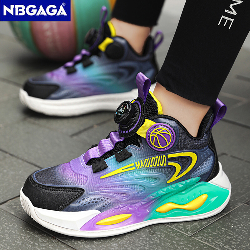 Pantofi sport de baschet pentru 5-16 ani, copii, băieți, în aer liber, ocazional, pantofi de antrenament pentru copii, pantofi de alergare, antiderapante, respirabili