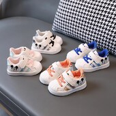 Disney White Alkalmi Cipők Kisfiú Lány Márka Gyerek Tornacipő Mickey Mouse Gyerekcipők Tipegő sétacipők 15-25 méret