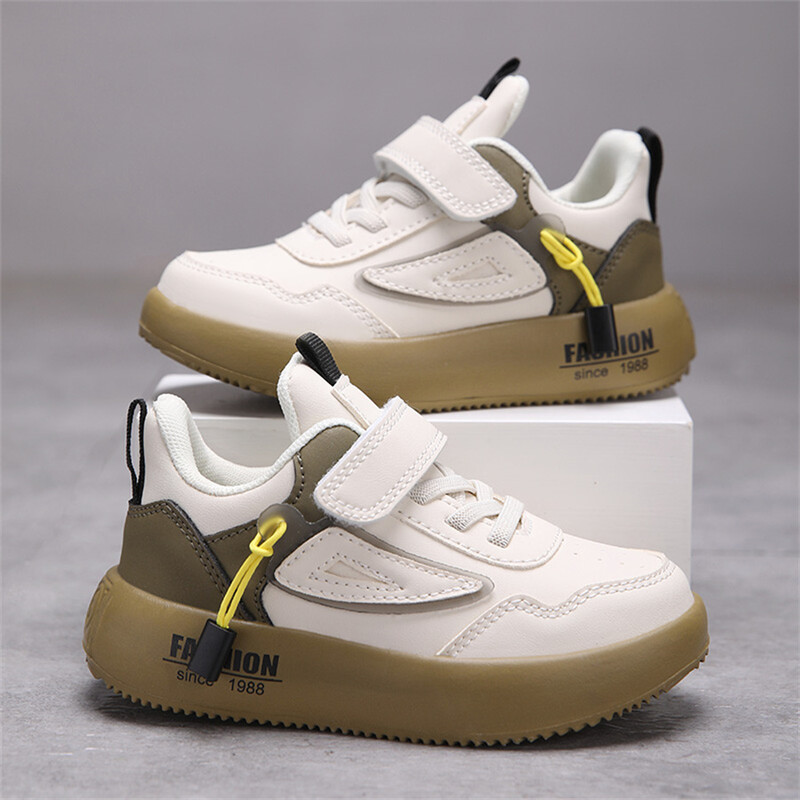 Tenisice za tenis Dječje proljeće/jesen Novo Dječaci Djevojčice Sportska obuća Ležerna obuća za dasku Koža Meki potplat Dječje male bijele cipele