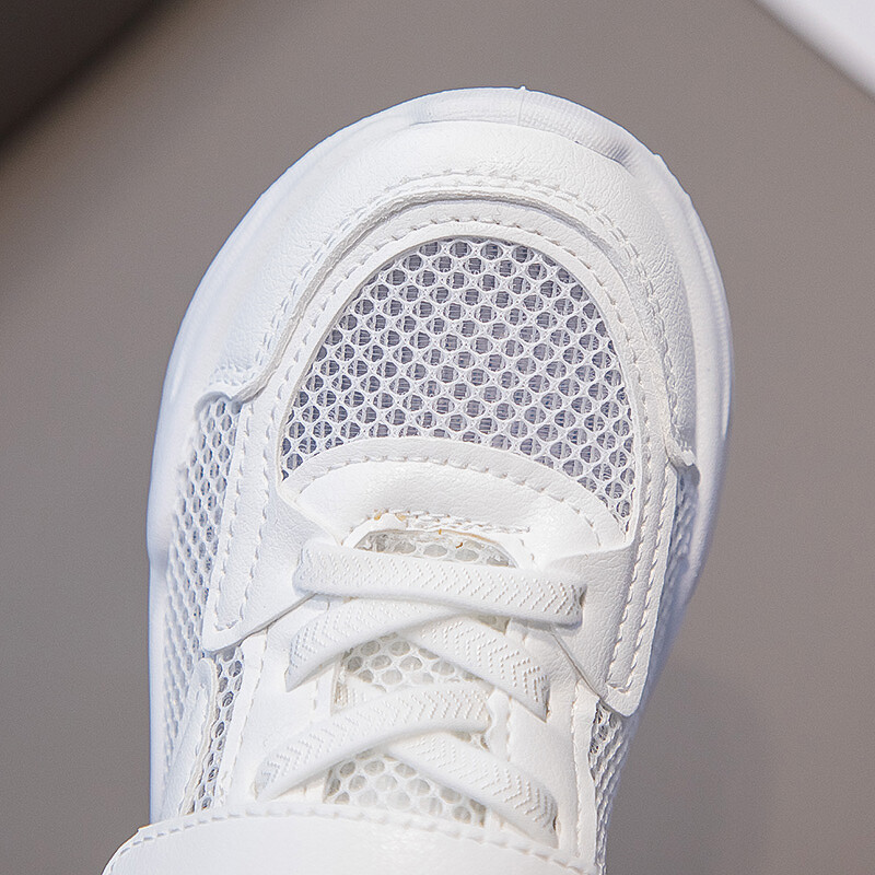 Tenis kedas bērniem vasara jauni zēni meitenes sporta apavi ikdienas galda apavi Tīkla elpojošs mīkstas zoles bērnu mazas baltas kurpes