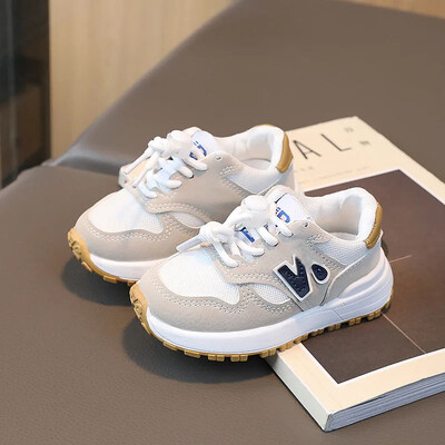 Mazu bērnu pavasara un rudens Trend Sneaker Toddler Zēniem un meitenēm Tīkla augšdaļa, elpojoša ikdienas āra pastaigu apavi