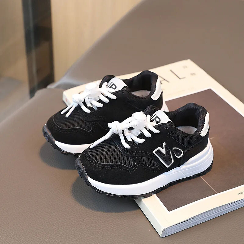 Mazu bērnu pavasara un rudens Trend Sneaker Toddler Zēniem un meitenēm Tīkla augšdaļa, elpojoša ikdienas āra pastaigu apavi