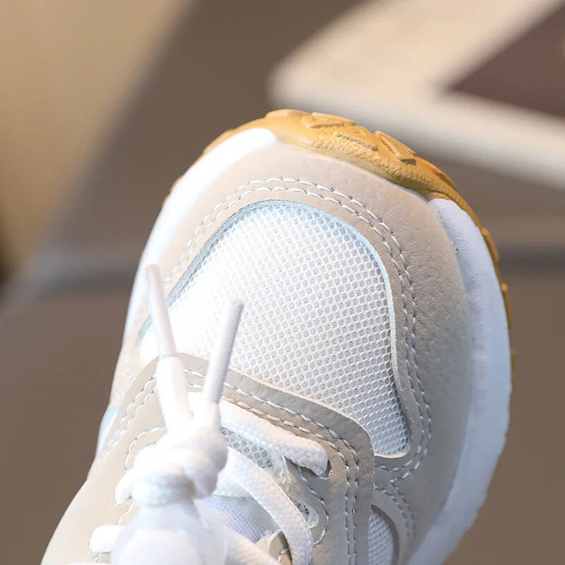 Mazu bērnu pavasara un rudens Trend Sneaker Toddler Zēniem un meitenēm Tīkla augšdaļa, elpojoša ikdienas āra pastaigu apavi