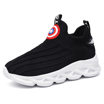 Pantofi Tenis Alb Copii Vară Băieți Pantofi sport respirabili Pantofi casual șosete Pantofi confortabili pentru plimbare pentru copii