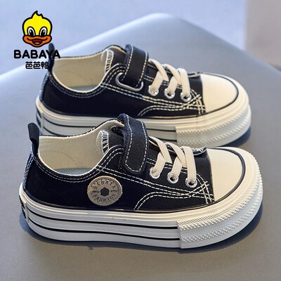 Babaya bērnu audekla apavi 2024. gada pavasarim, jauni zēnu studentu apavi meitenēm, elpojoši ikdienas zemie apavi bērniem, sporta apavi