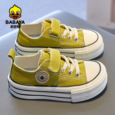 Babaya bērnu audekla apavi 2024. gada pavasarim, jauni zēnu studentu apavi meitenēm, elpojoši ikdienas zemie apavi bērniem, sporta apavi