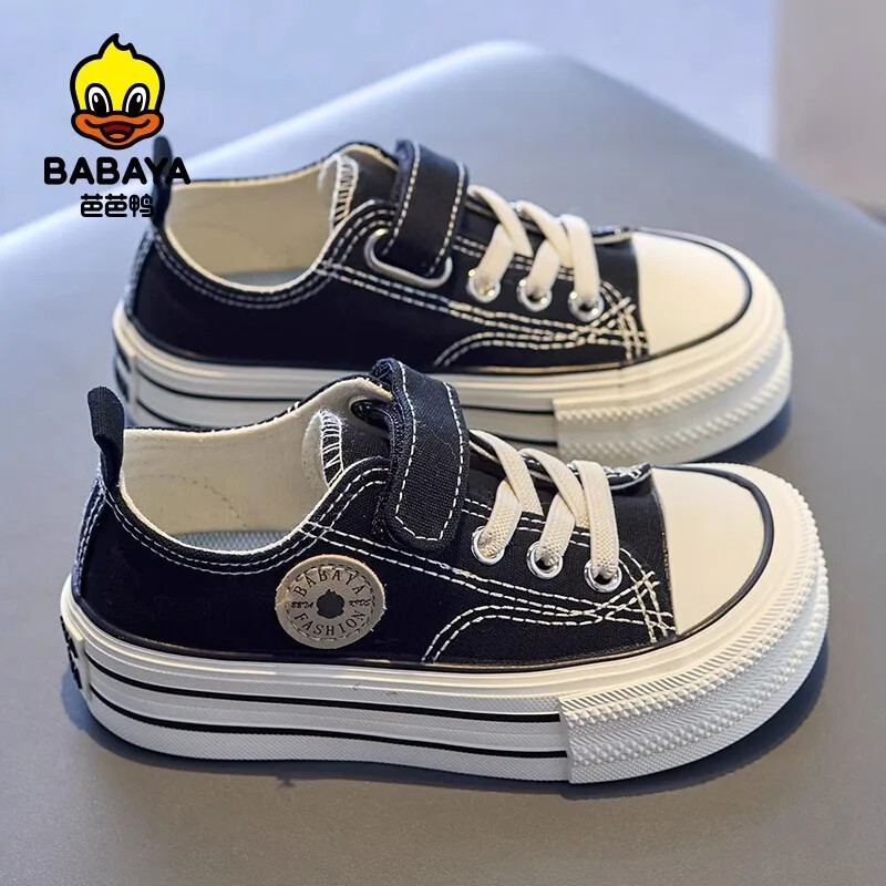 Babaya bērnu audekla apavi 2024. gada pavasarim, jauni zēnu studentu apavi meitenēm, elpojoši ikdienas zemie apavi bērniem, sporta apavi