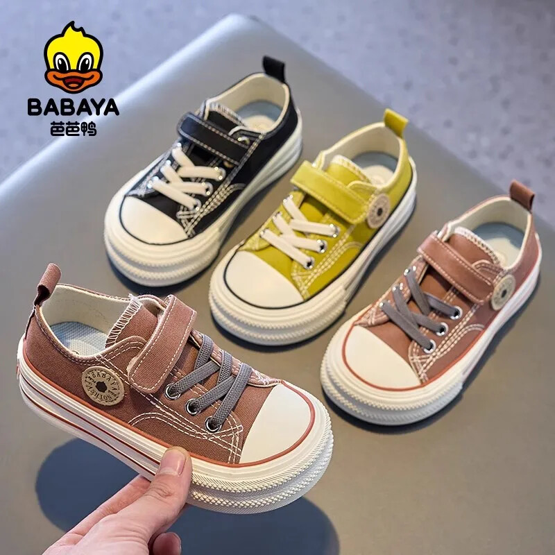 Babaya bērnu audekla apavi 2024. gada pavasarim, jauni zēnu studentu apavi meitenēm, elpojoši ikdienas zemie apavi bērniem, sporta apavi