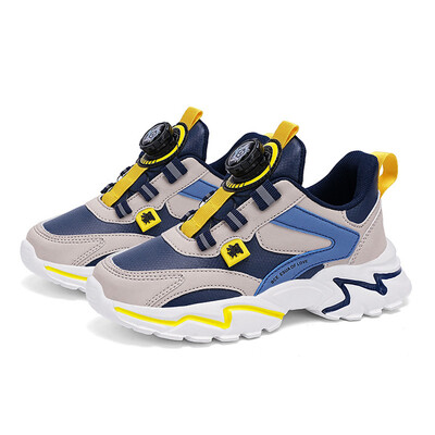 Νέα αντιολισθητικά δερμάτινα παιδικά αθλητικά παπούτσια για αγόρια που τρέχουν περπατώντας ελαφριά παιδικά παπούτσια καθημερινά Αντιολισθητικά αθλητικά παπούτσια μαύρα