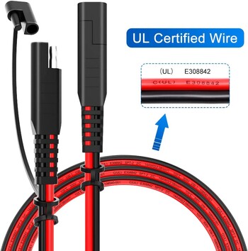 Καλώδιο επέκτασης 14AWG 4,5M SAE σε SAE Γρήγορη σύνδεση για αυτοκίνητα RV μοτοσικλέτας ηλιακού πάνελ SAE Καλώδιο φόρτισης μπαταρίας