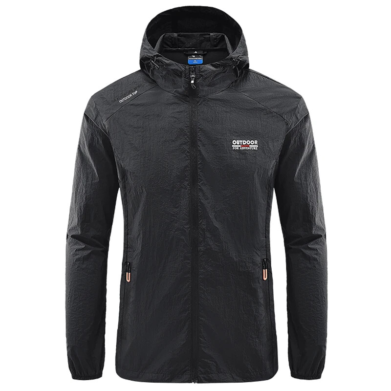 Ljeto Muškarci Planinarenje Ribolov Biciklizam Sportska vjetrovka s kapuljačom za teretanu Ultra lagani kaput Muškarci Vanjski brzo sušeći tanki jakni za zaštitu od sunca