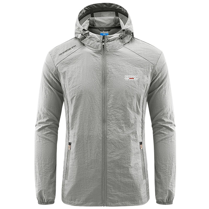 Ljeto Muškarci Planinarenje Ribolov Biciklizam Sportska vjetrovka s kapuljačom za teretanu Ultra lagani kaput Muškarci Vanjski brzo sušeći tanki jakni za zaštitu od sunca