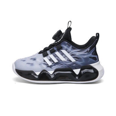 Pantofi sport respirabili pentru copii Pantofi de alergare ușoare pentru băieți, fete, pantofi ocazionali, cu cataramă rotativă, baschet