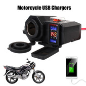 24V 12V motociklu USB lādētāji 3.0 2.1A cigarešu šķiltavas pieslēgvietas slēdža vāciņš Mobilā tālruņa strāvas adaptera sadalītāja piederumi