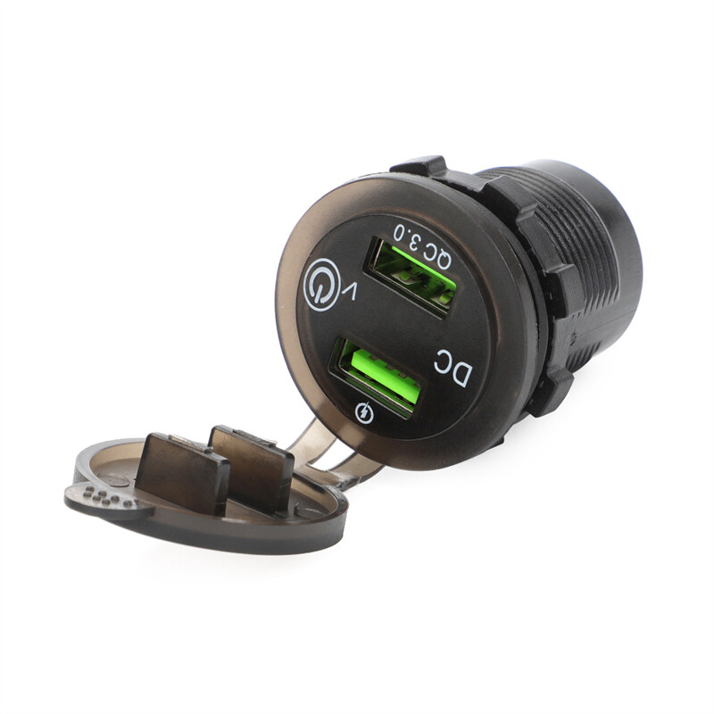 Pentru Yamaha QC3.0 Dual USB Încărcător de motociclete Adaptor priză Plug&Play Port auxiliar cu cablu Tracer 900 MT09 FZ09