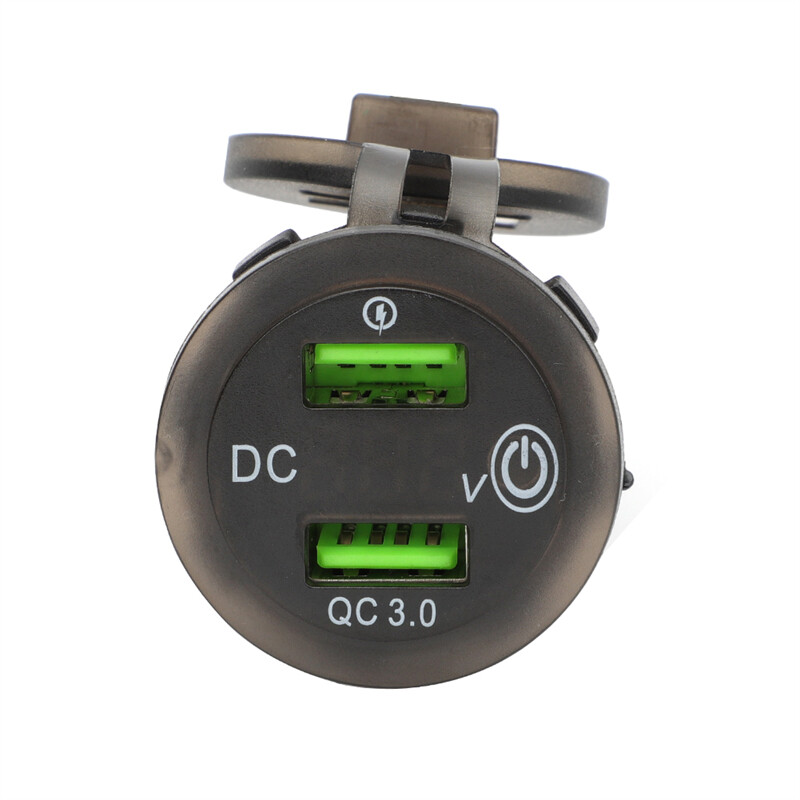 Pentru Yamaha QC3.0 Dual USB Încărcător de motociclete Adaptor priză Plug&Play Port auxiliar cu cablu Tracer 900 MT09 FZ09