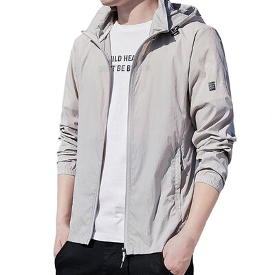 Vruća! Kaput za zaštitu od sunca, jednobojna, prozračna, prozračna, anti-UV ljetna brzosušeća jakna s patentnim zatvaračem za vani