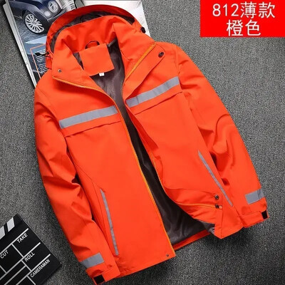 Nova muška jakna Patchwork, modni reflektirajući prugasti kaput s kapuljačom, vanjska muška odjeća, sportski patentni zatvarač