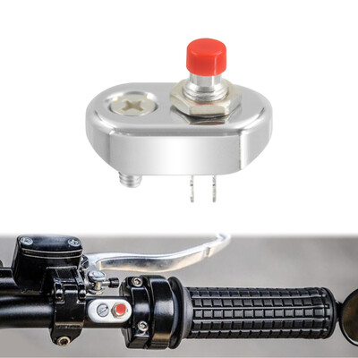 Διακόπτης χειριστηρίου κουμπιού γενικής χρήσης μοτοσικλέτας 7/8" 1" Χειρολαβές On Off Μπλοκ κουμπιού πάτημα για Harley Bobber Chopper Cafe Racer Retro