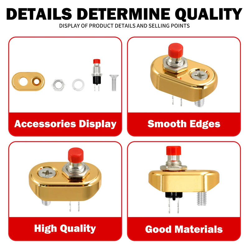 Διακόπτης χειριστηρίου κουμπιού γενικής χρήσης μοτοσικλέτας 7/8" 1" Χειρολαβές On Off Μπλοκ κουμπιού πάτημα για Harley Bobber Chopper Cafe Racer Retro