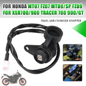 Za YAMAHA MT-07 MT07 MT09 MT-09 SP XSR900 Tracer 900 GT XSR 700 Dodaci za motocikle Dvostruki USB punjač Utičnica Adapter
