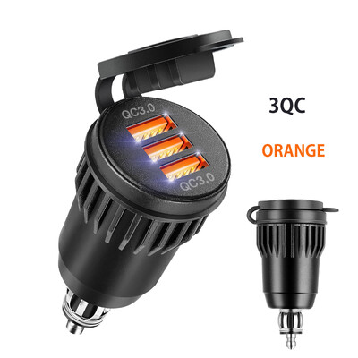 12 V USB auto punjač Automobilska USB utičnica Type-c Outlet Adapter za brzo punjenje za 12 V 24 V Automobil Kamion Motocikl RV Marine Motorcy