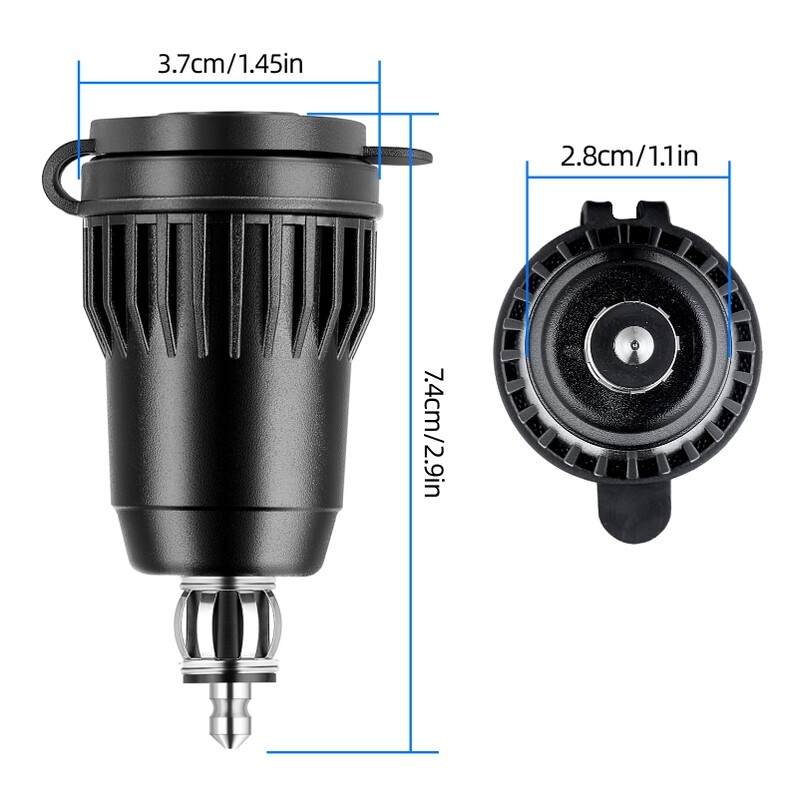 12 V USB auto punjač Automobilska USB utičnica Type-c Outlet Adapter za brzo punjenje za 12 V 24 V Automobil Kamion Motocikl RV Marine Motorcy