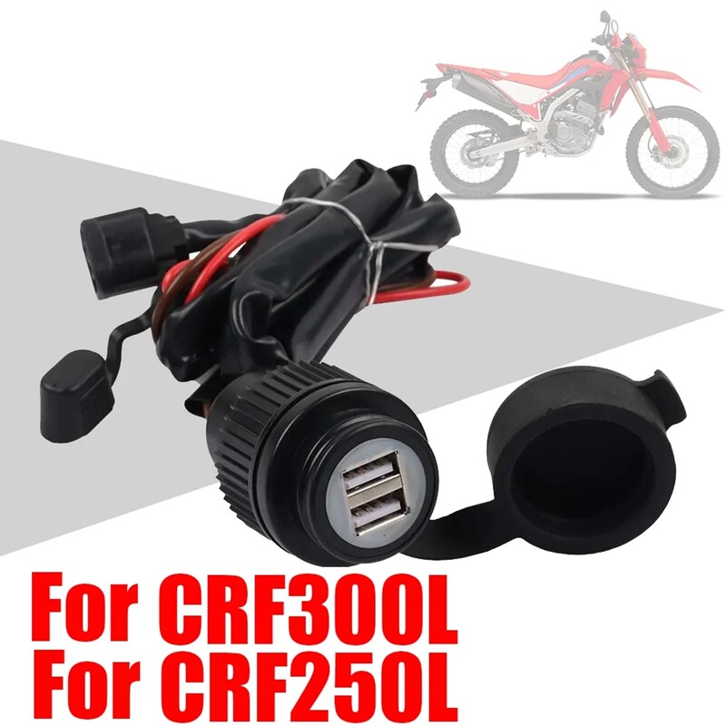 Accesorii pentru motociclete Încărcător USB dublu Priză interfață de alimentare pentru Honda CRF300L CRF300 L CRF 300L 250L Rally
