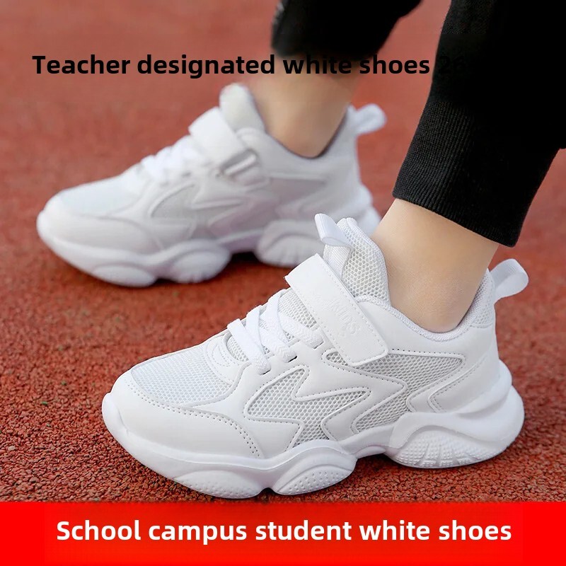 Dječje bijele ležerne cipele, prozračne ljetne školske tenisice za trčanje, mekano dno za dječake, djevojčice