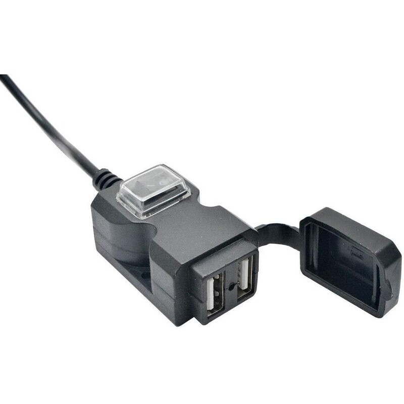 Adaptor încărcător pentru ghidon de motocicletă 12V, dublu USB, priză de alimentare impermeabilă pentru iphone, samsung huawei