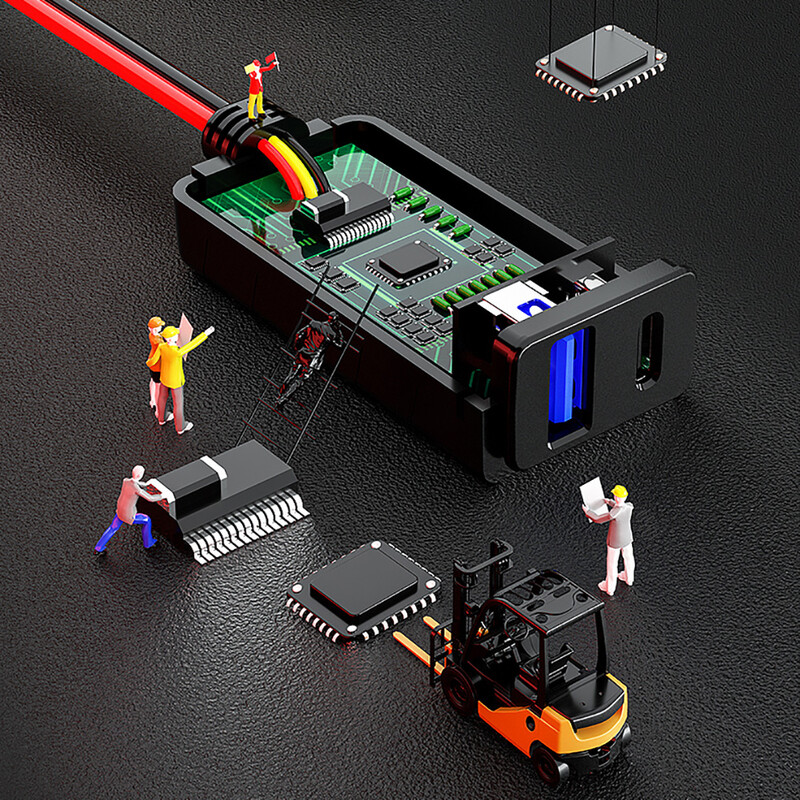 24V 12V USB punjači za motocikle 3.0 TYPE-C adapter za napajanje Port Splitter Digitalni voltmetar s vodootpornim poklopcem Moto oprema