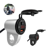 Motocicletă QC3.0 Voltmetru USB Încărcător rapid rezistent la apă cu întrerupător Priză de alimentare Splitter Priză pentru telefon mobil 12v Priză adaptor moto
