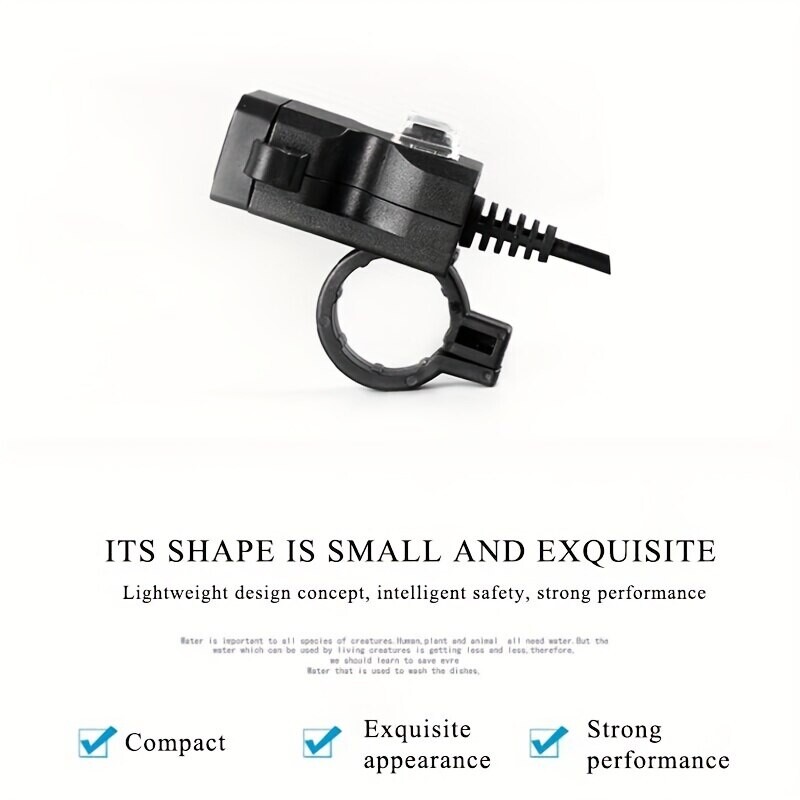 1 gab motocikla dubultā USB lādētāja adaptera atpakaļskata spoguļa ūdensnecaurlaidīga barošanas avota ligzda priekš iPhone Samsung Huawei