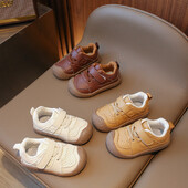 Dječje cipele za hodanje Proljeće Jesen Žuta kožna obuća za dječake Djevojčice Ležerne cipele 0-6 godina Smeđe mekane neklizajuće dječje dječje tenisice