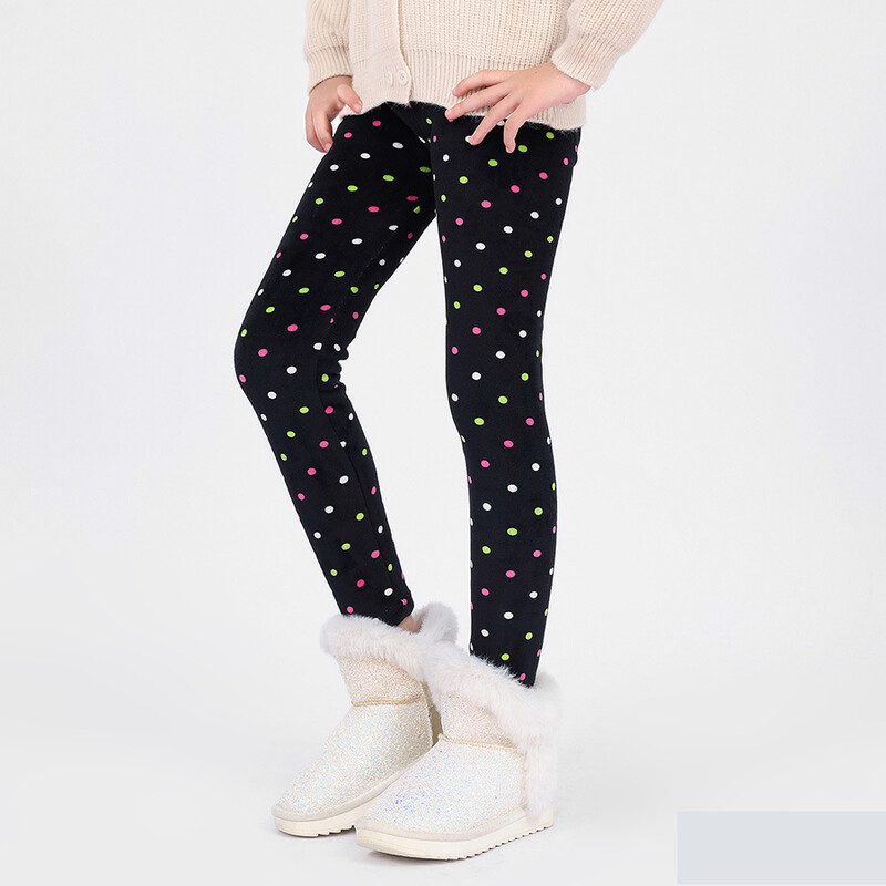 Populāras vidējas līdz lielas meiteņu bikses rudenim un ziemai, samta legingi, modernas siltās bikses ar apdruku