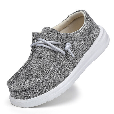 Bērnu Loafers Kurpes Zēni Plakanas kedas Bērni Ikdienas apavi Toddler Āra Šņorējamas Elpojošas Kurpes Mīksta Apakšdaļa Vienkrāsaina