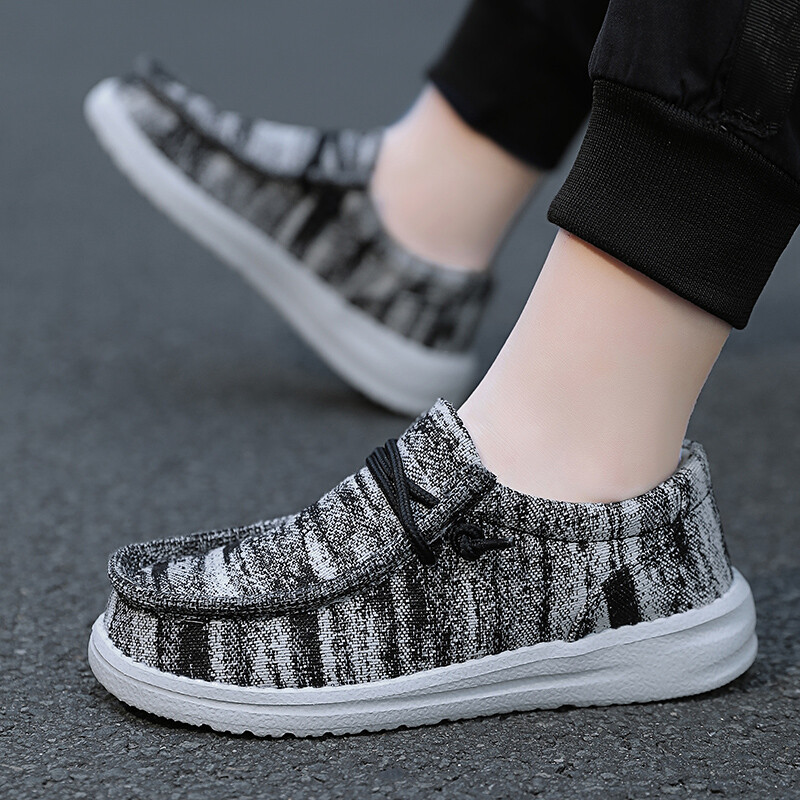 Bērnu Loafers Kurpes Zēni Plakanas kedas Bērni Ikdienas apavi Toddler Āra Šņorējamas Elpojošas Kurpes Mīksta Apakšdaļa Vienkrāsaina