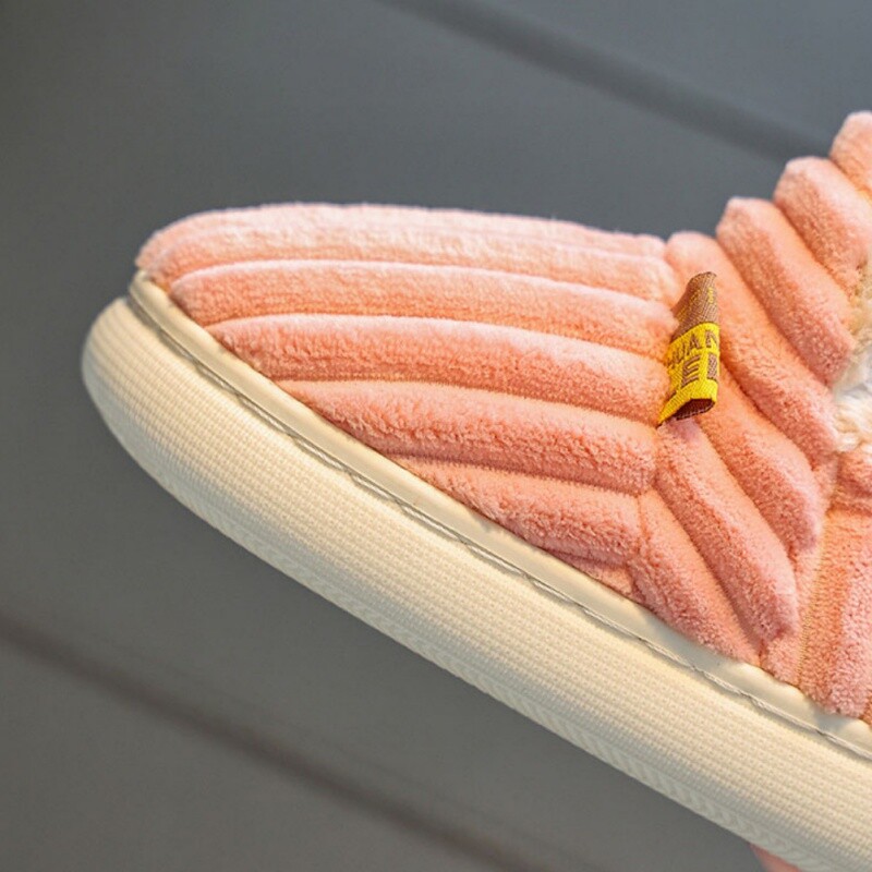 Žiemos kulno apvyniojimas vandeniui atsparūs vaikiški batai dryžuoti kūdikiui berniukui mergaitei šilti pliušinės šlepetės Kieti vaikiški batai neslystantys namų batai 1-10Y