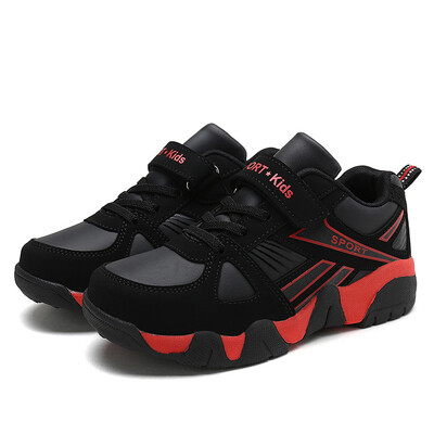 Jauni ādas skriešanas apavi bērniem 5–16 gadus veciem bērniem, neformāla tenisa sporta kurpes studentiem, neslīdoši sporta apavi