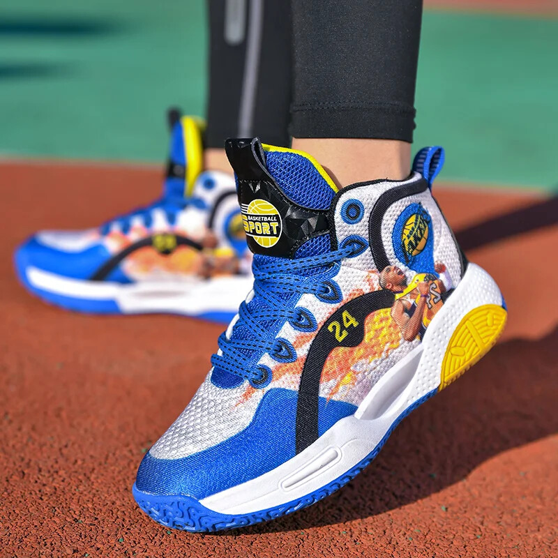 Luksuzne dječje tenisice Cipele za dječake Modne prozračne visoke dječje tenisice za trčanje Tenis Sportske košarkaške cipele za dječake