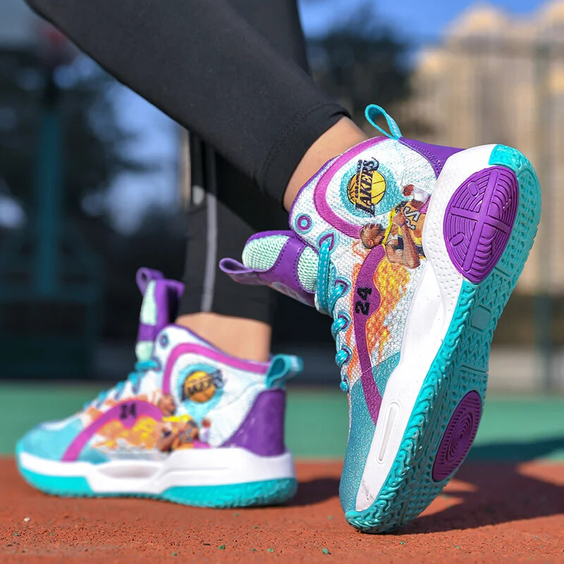 Luksuzne dječje tenisice Cipele za dječake Modne prozračne visoke dječje tenisice za trčanje Tenis Sportske košarkaške cipele za dječake