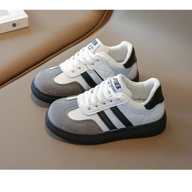 Zēniem sporta apavi Bērnu skriešanas sporta apavi Retro klasiskā modes bērnu ikdienas kedas Mīkstas, elpojošas pavasara 2024. gada rudens Jaunums