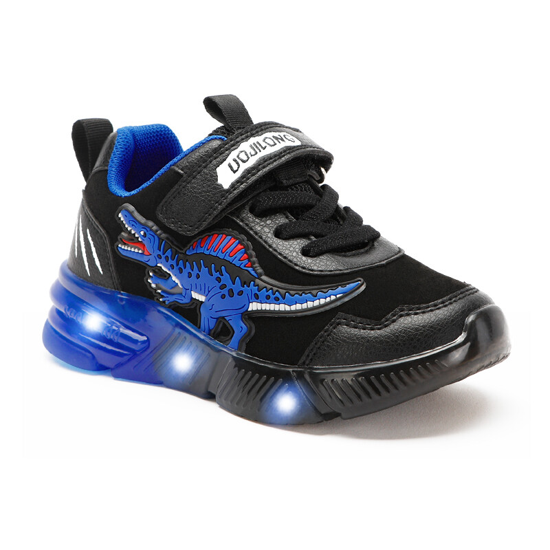 EXDINO 2-6R Detské LED Spinosaurus Jesenné svietiace topánky s dinosaurom Chlapci Malé deti Vonkajšie Bežné Blikajúce Športové Tenisky