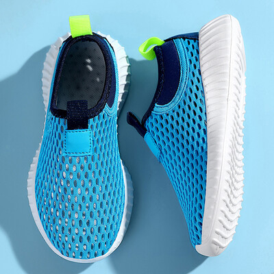 Bērnu apavi vasarā ērti elpojoši zēni meitenēm unisex tīklveida apavi Soft Slip On kedas Bērnu sporta apavi