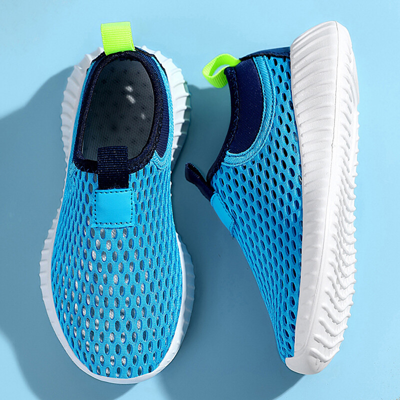 Bērnu apavi vasarā ērti elpojoši zēni meitenēm unisex tīklveida apavi Soft Slip On kedas Bērnu sporta apavi