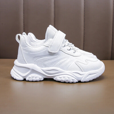 Dječje bijele tenisice za trčanje Dječje modne tenisice PU meke, prozračne, udobne, školske sportske cipele za dječake, djevojčice, veličina 26-37