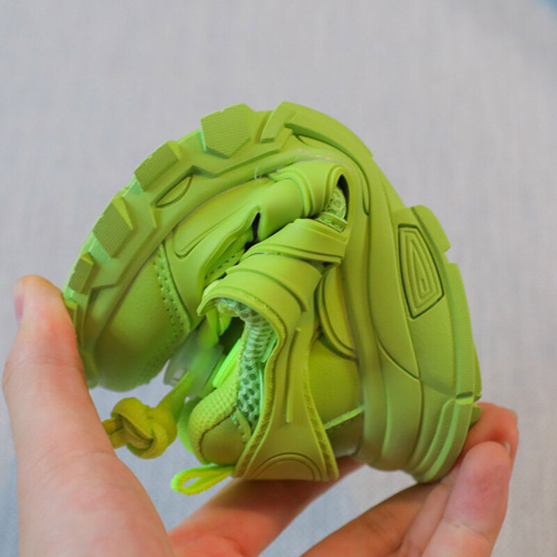 Primăvară Copii Pantofi sport noi Băieți Fete Moda pantofi greoi Bebeluși drăguți Color caramelă Pantofi ocazionali Copii pantofi alergare