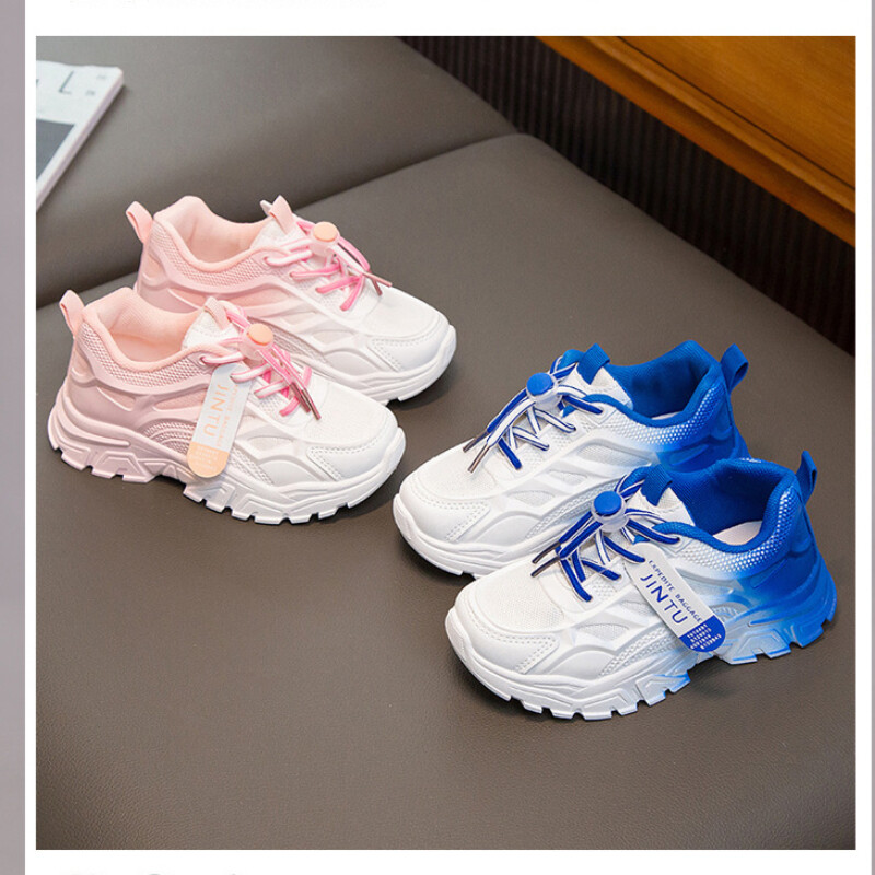 Bērnu apavi Zēniem Meitenēm Gradienta Krāsu Tīkla Elpojošas Ikdienas apavi ar Mīkstu apakšu Vecāku-bērnu āra izjādes Bērnu sviedru kedas