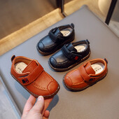 Proljeće, jesen, dječje kožne cipele s jastučićima za bebe Smeđe Dječaci Djevojčice Baby mekane cipele za slobodno vrijeme 2024. nove crne dječje cipele za bebe